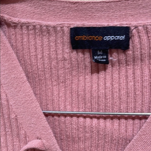 Pink Lace-Up Ribbed Knit Top - Picture 5 of 9